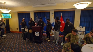 Soldiers have discussion with current, former Packers players during 2026 Tailgate Tour stop at Fort McCoy