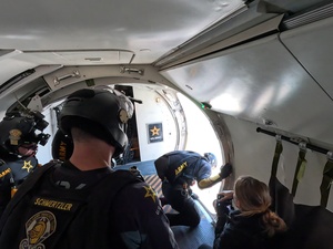 Golden Knights deliver U.S. Flag into Long Beach Grand Prix