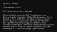 21st Theater Sustainment Command Best Squad Competition Night Land Navigation B-Roll