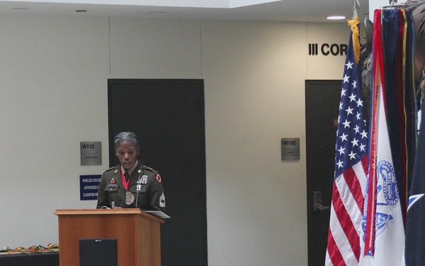 Retirement ceremony for Command Sergeant Major Derek C. Davis held on Fort Hood, TX