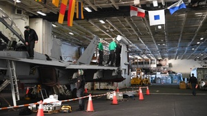 Nimitz Sailors Conduct Maintenance