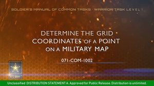 SMCT: Determine the Grid Coordinates of a Point on a Military Map