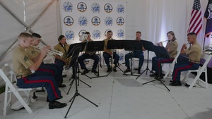 Houston Fleet Week: Quantico Marine Corps Band perform at San Jacinto welcome brunch.