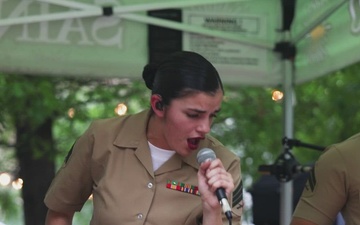 Houston Fleet Week: Quantico Marine Corps Band performs at the Junior Officer Reception