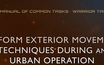 SMCT: Perform Exterior Movement Techniques During an Urban Operation