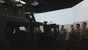 Marines with CLR-1 Conduct Combat Convoy Simulator Training