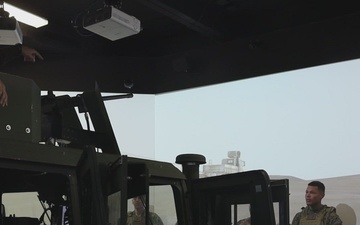 Marines with CLR-1 Conduct Combat Convoy Simulator Training