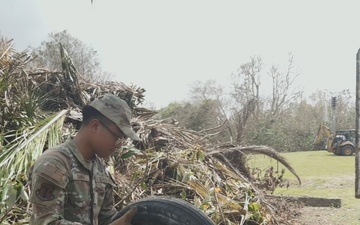Guam National Guardsmen respond to Typhoon Sinlaku damages