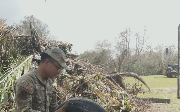 Guam National Guardsmen respond to Typhoon Sinlaku damages
