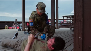 Florida Army National Guard Soldiers participate in Mass Casualty Exercise at Camp Bondsteel