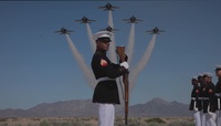 Silent Drill Platoon Meets Navy Blue Angels