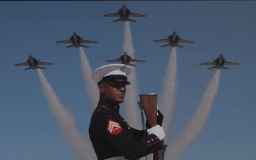 Silent Drill Platoon Meets Navy Blue Angels