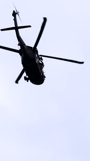 Oklahoma National Guard and Oklahoma Task Force-1 conduct hoist training during Exercise Lightning Strike 2026