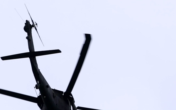 Oklahoma National Guard and Oklahoma Task Force-1 conduct hoist training during Exercise Lightning Strike 2026