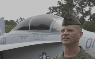 Col. Michael Cassidy and Chase Elliot talk about MAG-31 visit