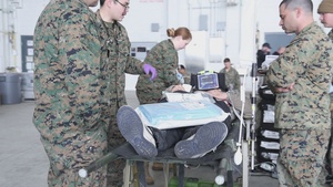 24th MEU CERTEX: U.S. Marines and Sailors conduct a Mass Casualty scenario (B-roll)