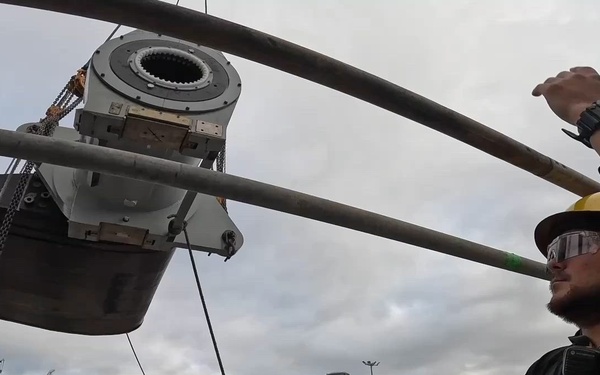 Shipyard Chronicles: Riggers Install a Port Retractable Bow Plane Into a Submarine