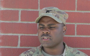 U.S. Army Reserve Sgt. Antonio Winston, SETAF-AF Civil Affairs NCO, talks African Lion 2026
