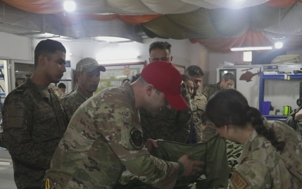B-Roll: US, Tunisia conduct parachute rigging familiarization