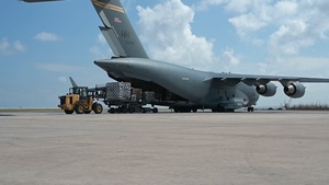 B-Roll: 36th CRS unloads supply, supports Saipan humanitarian aid efforts