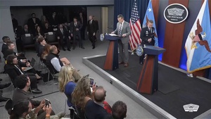 Hegseth, Caine Hold Press Conference