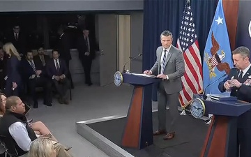 Hegseth, Caine Hold Press Conference