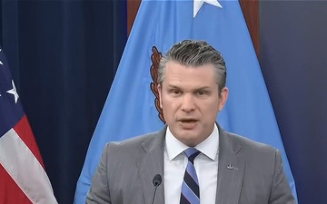 Hegseth, Caine Hold Press Conference