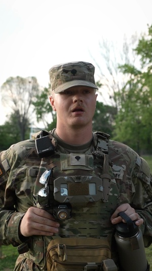 A Mississippi National Guard Soldier helps with a medical emergency in Washington, D.C.
