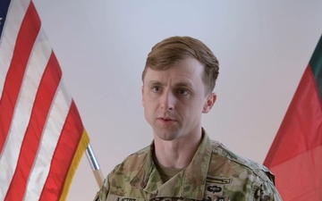 U.S. Army Captain Discusses Lithuanian Riflemen’s Union Leader VALEX Training