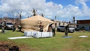 B-Roll: NMCB-1’s Seabees help build tents for Saipan citizens