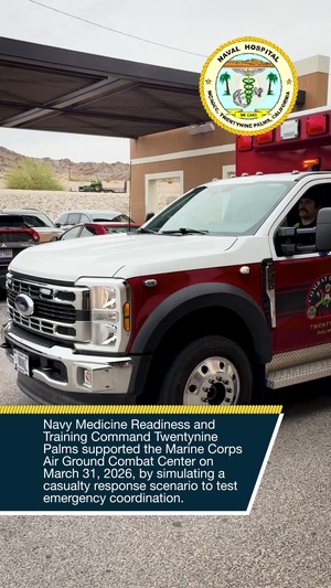 Sailors support casualty response drill at MCAGCC (vertical video)