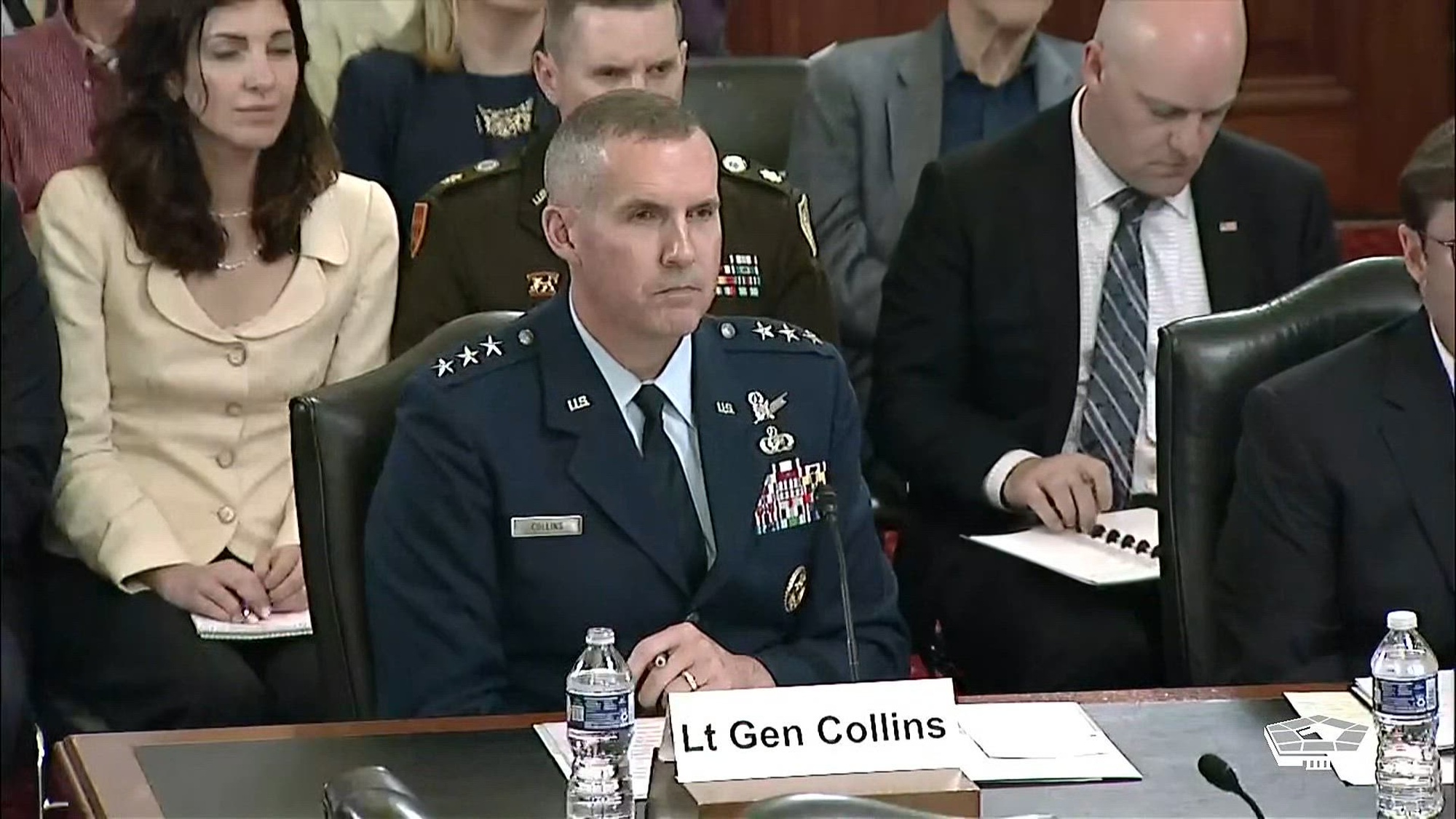 Missile defense leaders testify on the defense authorization request for fiscal year 2027 and the future years defense program during a hearing before the Senate Armed Services Committee’s strategic forces subcommittee in Washington, April 27, 2026. Testifying are: Marc J. Berkowitz, assistant secretary of war for space policy; Space Force Gen. Michael A. Guetlein, Golden Dome for America direct reporting program manager; Air Force Lt. Gen. Heath A. Collins, Missile Defense Agency director; and Army Lt. Gen. Francisco J. Lozano, Portfolio Acquisition Executive Fires director.