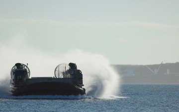 B-Roll: LCAC 52 and LCAC 62 arrive in Guam to support Typhoon Sinlaku recovery efforts