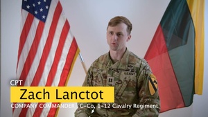 U.S. Army Captain Discusses Lithuanian Riflemen’s Union Leader VALEX Training