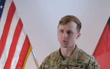 U.S. Army Captain Discusses Lithuanian Riflemen’s Union Leader VALEX Training