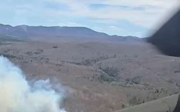 B-roll of smoke on training mission