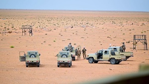 Multinational forces conduct a village raid during Flintlock 2026