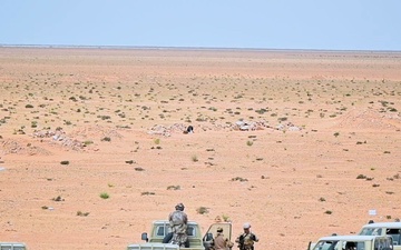 Multinational forces conduct a village raid during Flintlock 2026
