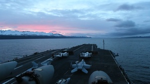 USS Nimitz Transits Through the Strait of Magellan