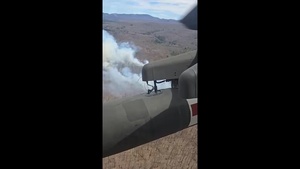 B-roll of smoke on training mission