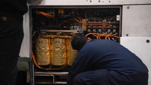 Nimitz Sailors Conduct Maintenance