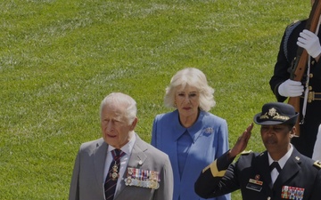 King Charles III and Queen Camilla at Arlington National Cemetery