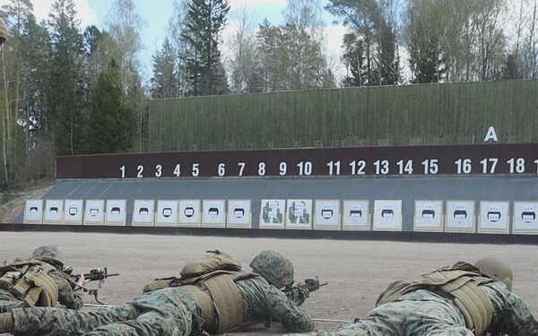 U.S. Marines demonstrate lethality at battlesight zero range in Sweden