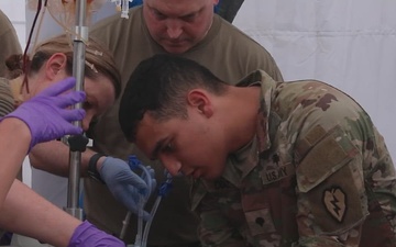 Balikatan 2026: 25th ID medics are trained on blood transfusions by 848th FRSD before a live fire exercise in the Philippines