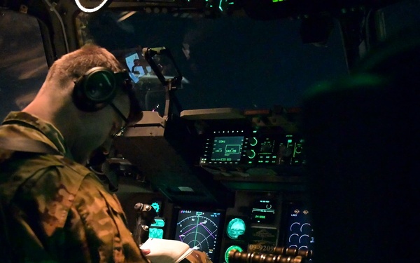 C-17 Globemaster III performs cargo operations within the CENTCOM AOR