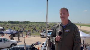 Brig. Gen. Randy Oakland delivers opening remarks at Great Texas Airshow