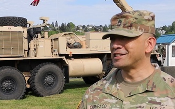 Sgt. 1st Class Champaco Discusses Field Feeding in 181st LSB Transformation