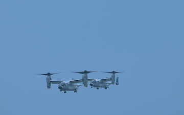 JMSDF-MCAS Iwakuni Friendship Day 2026: CMV-22B Osprey aircraft with CVW-5 Flyover