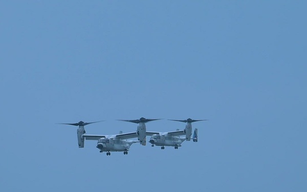 JMSDF-MCAS Iwakuni Friendship Day 2026: CMV-22B Osprey aircraft with CVW-5 Flyover