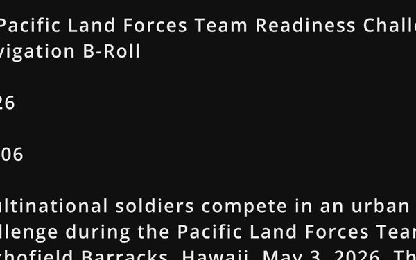 2026 PFLTRC Urban Land Navigation B-Roll